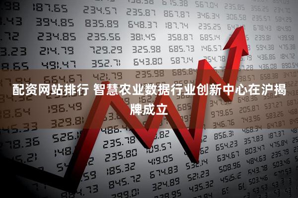 配资网站排行 智慧农业数据行业创新中心在沪揭牌成立
